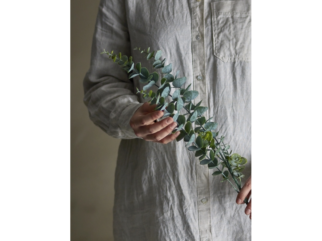 Bloomingville - Eucalyptus Stilk, Grøn, Kunstige Blomster, D19xH76 cm