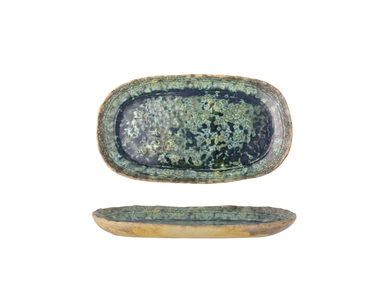 Milani Servierplatte, Grün, Steingut