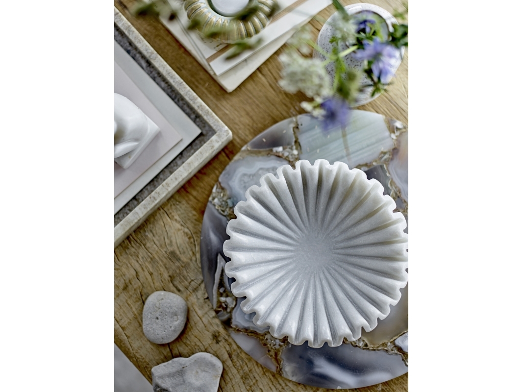 BLOOMINGVILLE Harmonia Skål, Hvid, Marmor | N - A | GameStuff