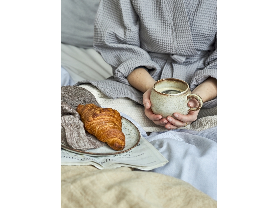 Bloomingville - Sandrine Bordservice Sæt, Natur, Stentøj, P:D28,5xH2,5/D22xH2/DP:D22xH5cm, Set of 4x3 Items