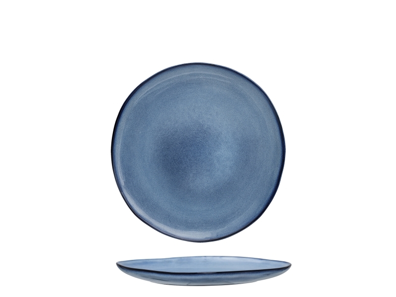 Bloomingville Sandrine Teller, Blue, Steingut