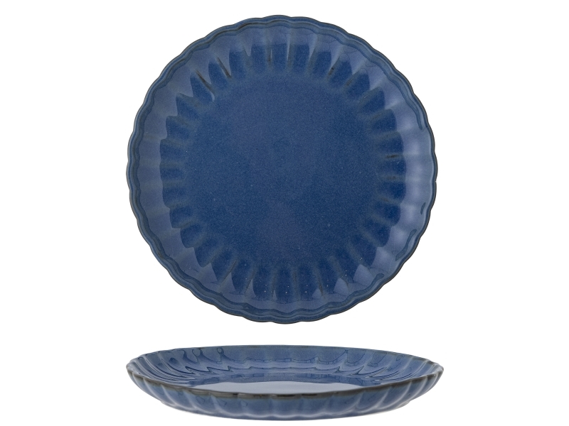 Bloomingville Latina Teller, Blau, Steingut