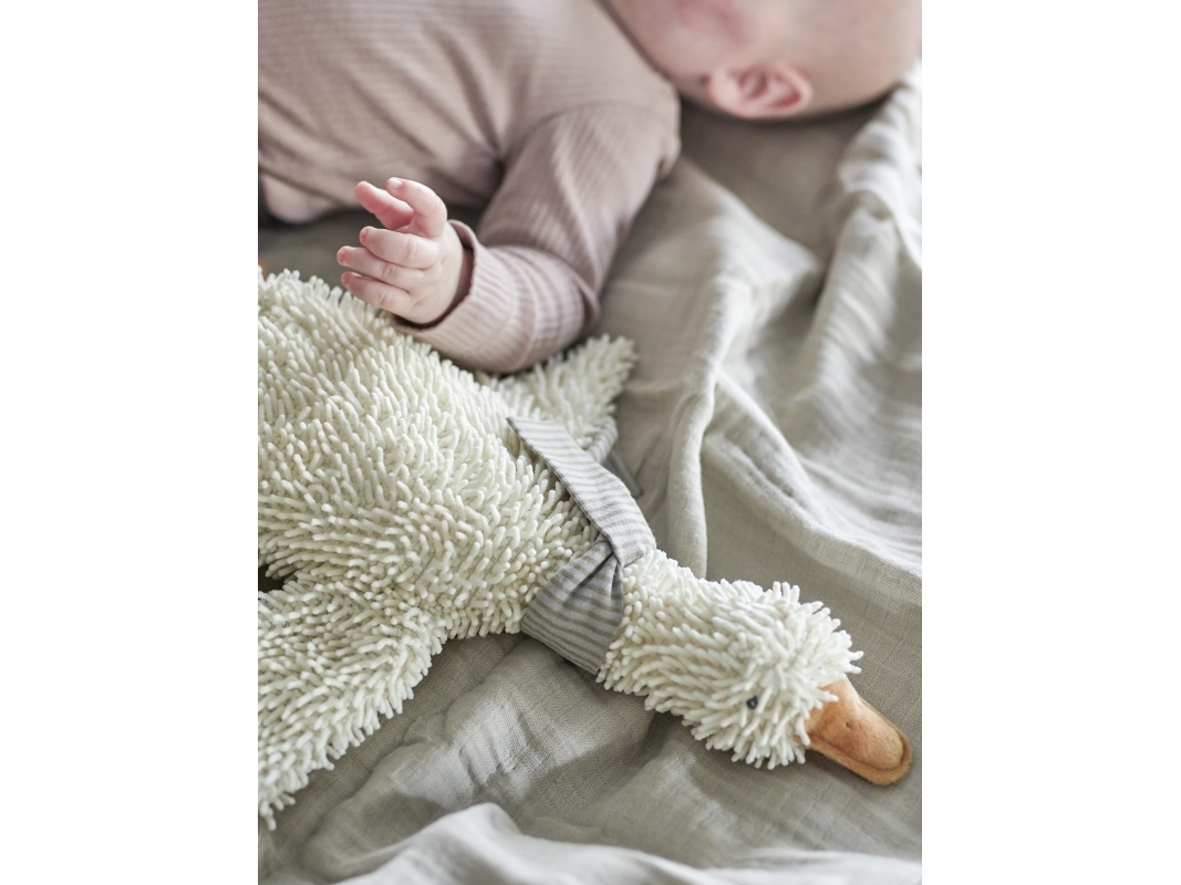 Bloomingville - Gaspard Bamse, Hvid, Polyester, L20,5xH5xW10 cm