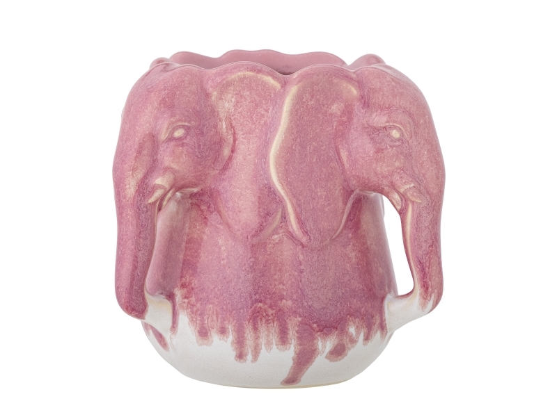 Pontus Vase, Rosa, Steingut
