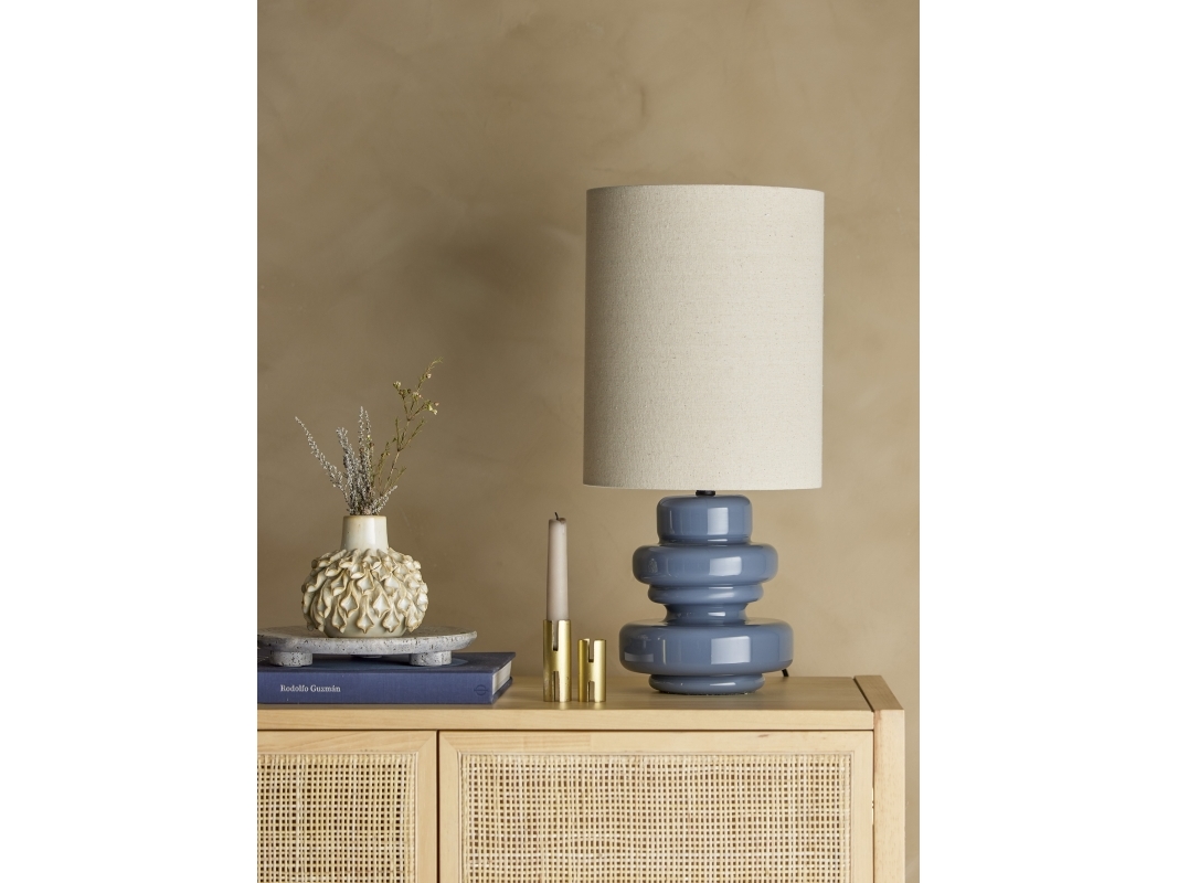 Bloomingville Fabiola Tischlampe Blau Glas - Bild 2