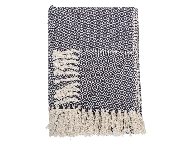 Bloomingville Barry Decke, Blue, Recycelte Baumwolle