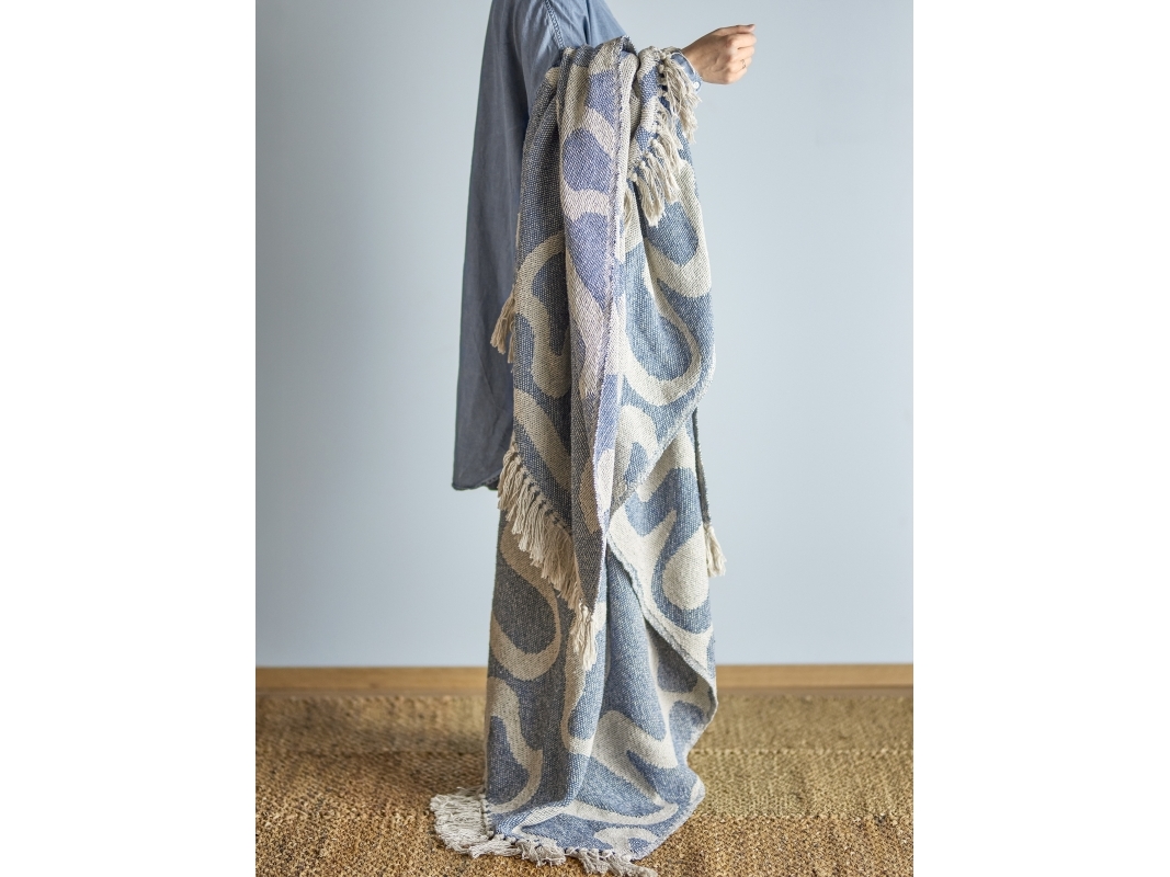 BLOOMINGVILLE Salobre Plaid, Blå, Återvunnen bomull | N - A | GameStuff