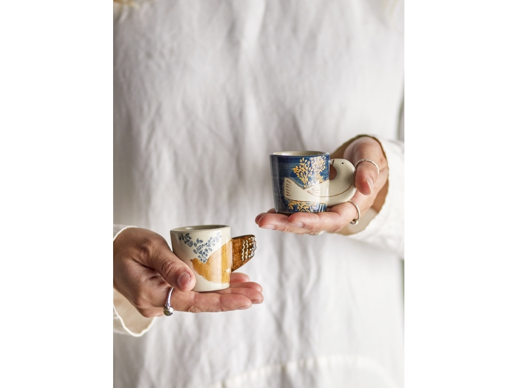 BLOOMINGVILLE Hezha Espressokopp, blå, stengods | Bordssättning - Par - Muggar & koppar | GameStuff