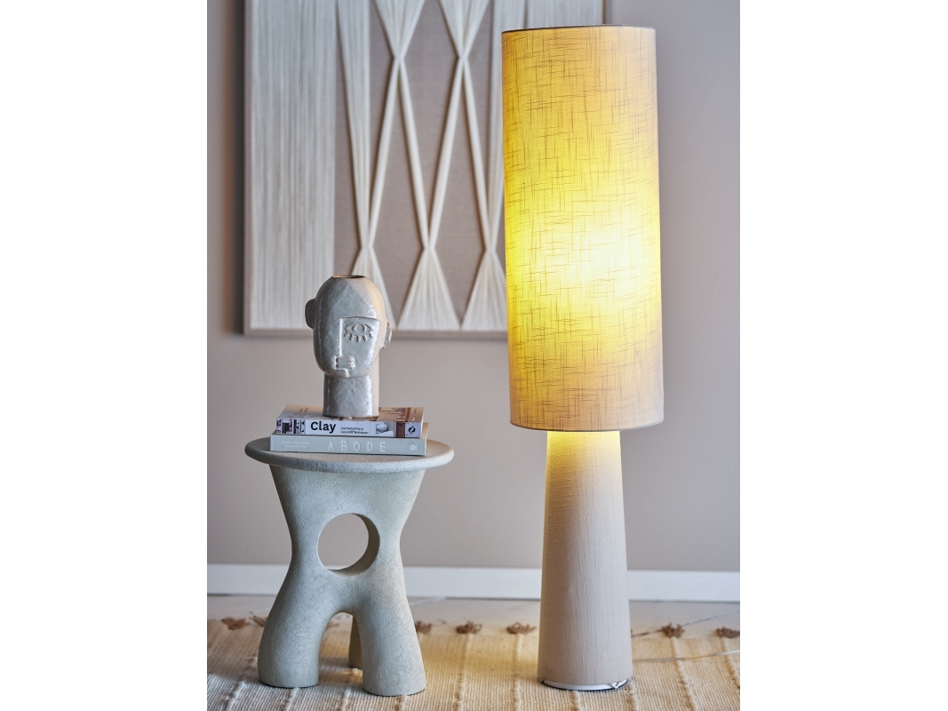 BLOOMINGVILLE Emmie Gulvlampe, Natur, Hør | Belysning - Inomhusbelysning - Golvlampa | GameStuff