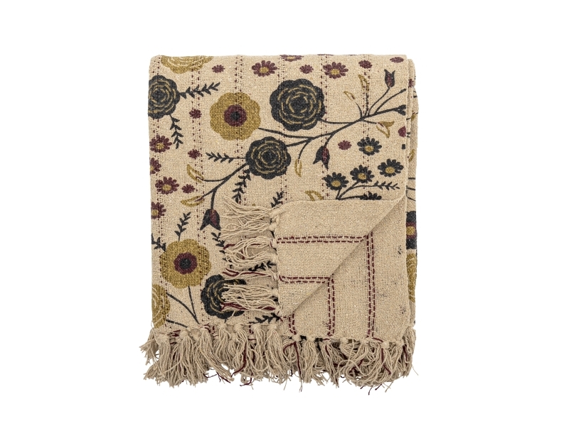 Bloomingville Eydis Plaid, Natur, Genanvendt Bomuld
