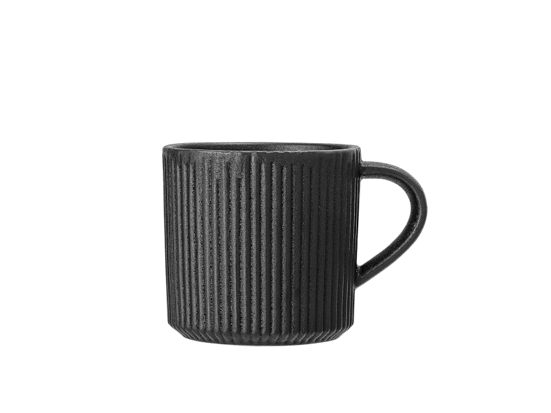 Bloomingville Neri Becher, Schwarz, Steingut