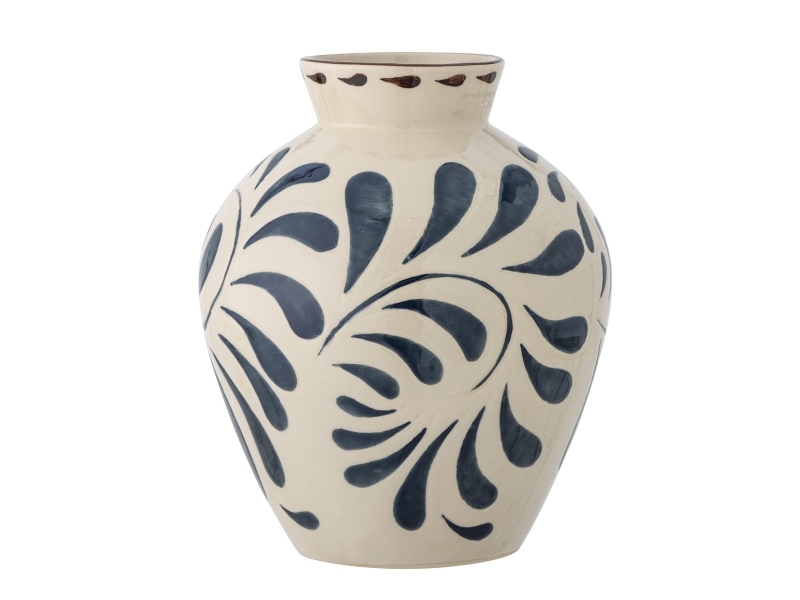 Bloomingville Heikki Vase, Blue, Steingut