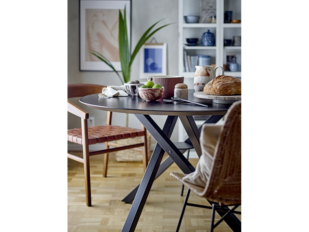 BLOOMINGVILLE Nuni Fad på drejefod, Brun, Marmor