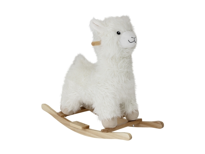 Bloomingville Mini Kinto Schaukelspielzeug, Lama, Weiß, Polyester