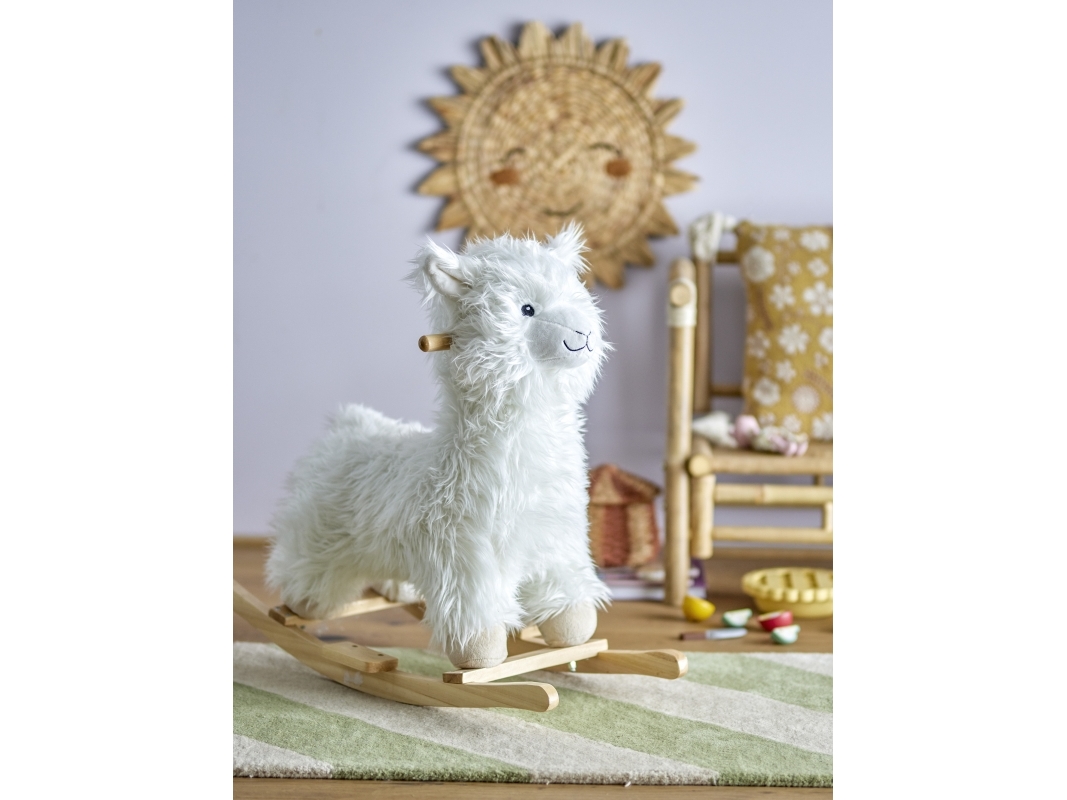 BLOOMINGVILLE MINI Kinto Gyngehest, Lama, Hvid, Polyester