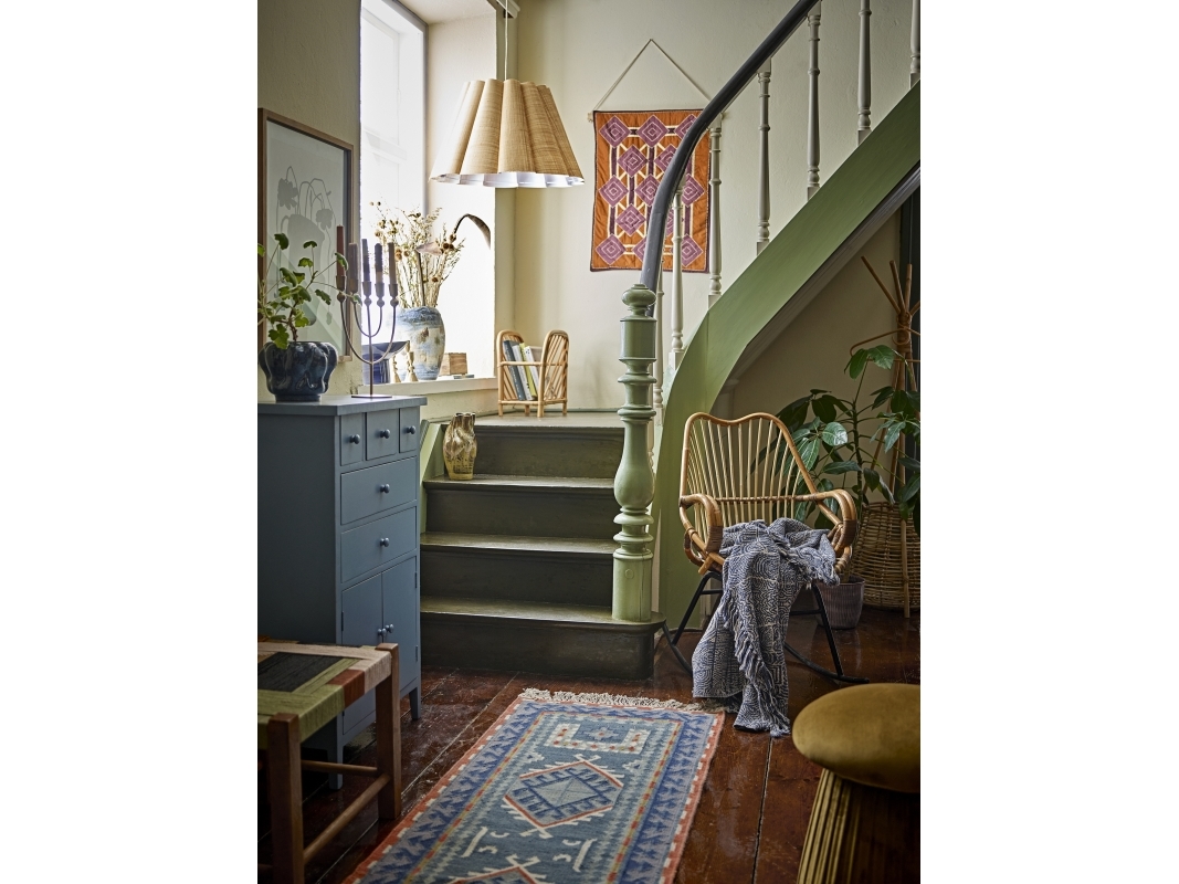 BLOOMINGVILLE Bresso Plaid, Blå, Genanvendt Bomuld | N - A | GameStuff