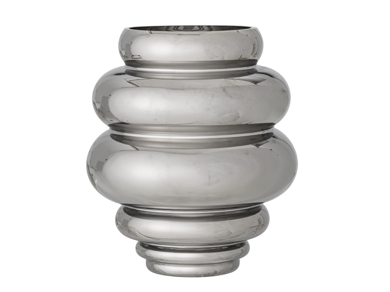 Bloomingville Zorya Vase, Silber, Glas