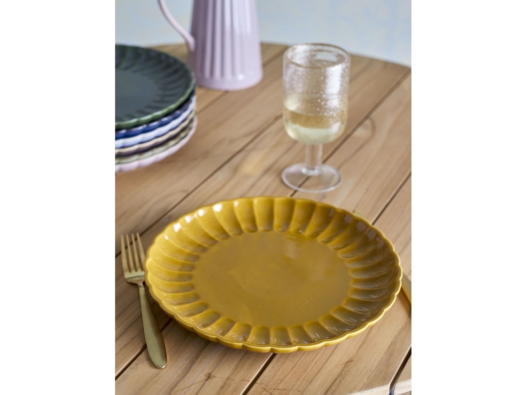 BLOOMINGVILLE Latina Tallerken, Gul, Stentøj