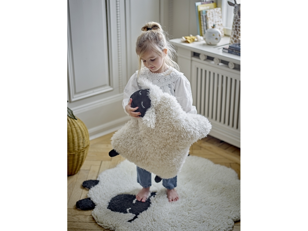 Bloomingville - Dolly Bamse, Hvid, Polyester, L56xH46xW13 cm