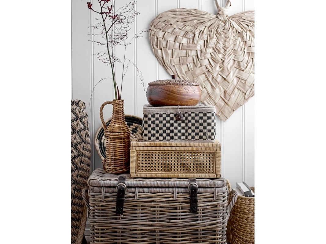 BLOOMINGVILLE Lally Æske m/Låg, Natur, Rattan | N - A | GameStuff