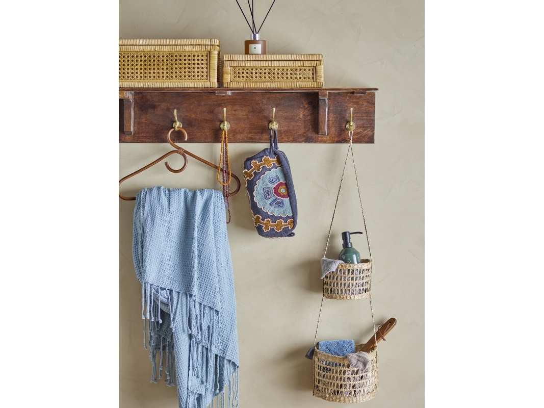 Bloomingville - Lally Æske m/Låg, Natur, Rattan, L32xH9xW17/L39xH15,5xW24 cm, Set of 2