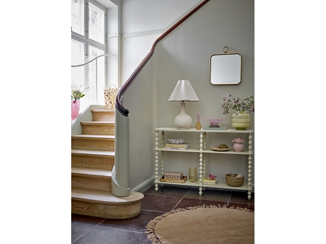 BLOOMINGVILLE Salino konsolbord, m. 2 hylder - hvid fyrretræ (120x30)