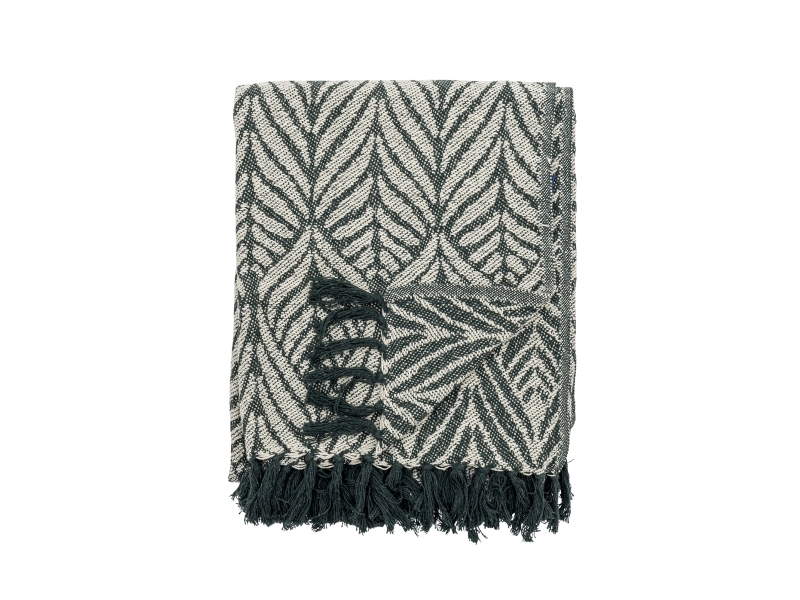 Ugento-Plaid, Grün, Recycelte Baumwolle