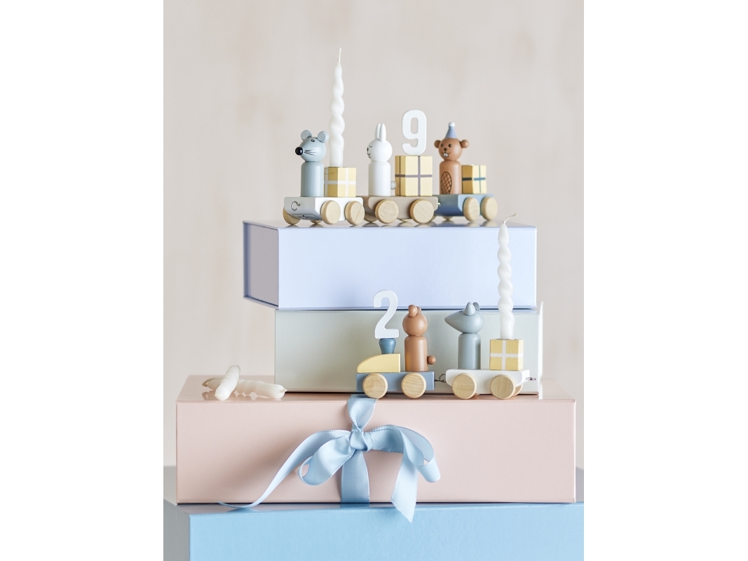 BLOOMINGVILLE MINI Junaid Fødselsdagsdekoration, Multifarvet, FSC®100%, MDF