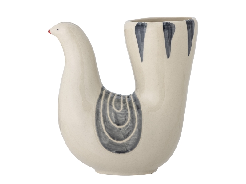 Bloomingville Trudy Vase, Weiß, Steingut