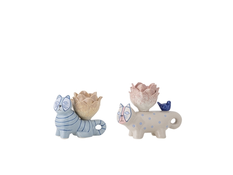 Bloomingville Missy Kerzenhalter, Bunt, Steingut