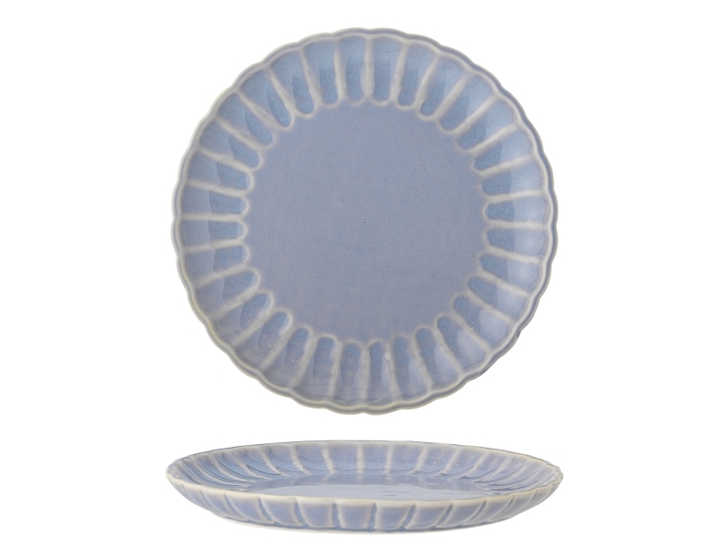 Bloomingville Latina Teller, Blau, Steingut