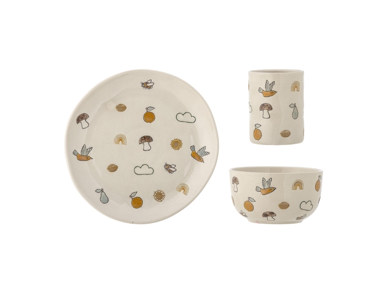 Agnes Stuhl-Set, Natur, Steingut