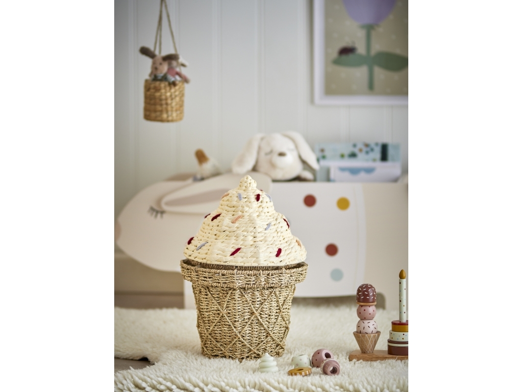 BLOOMINGVILLE MINI Cillie Kurv m/låg, Natur, Søgræs | N - A | GameStuff