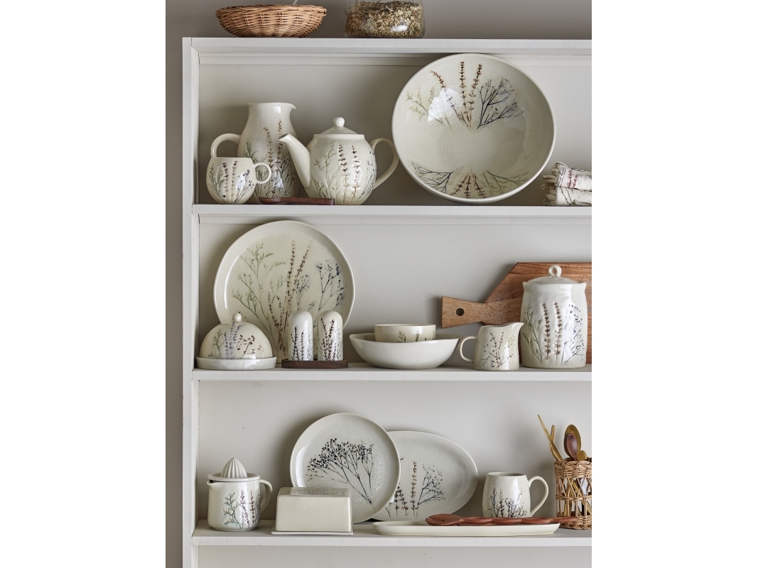 BLOOMINGVILLE Bea teekannu, luonnonvalkoinen, kivitavaraa