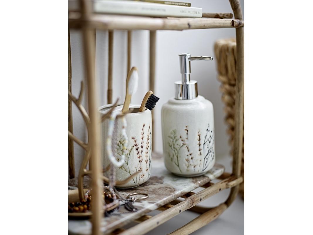 Bea Tvålpumpsset, Naturell, Stengods | VVS Artiklar - Badrum - Badrum tillbehör | GameStuff