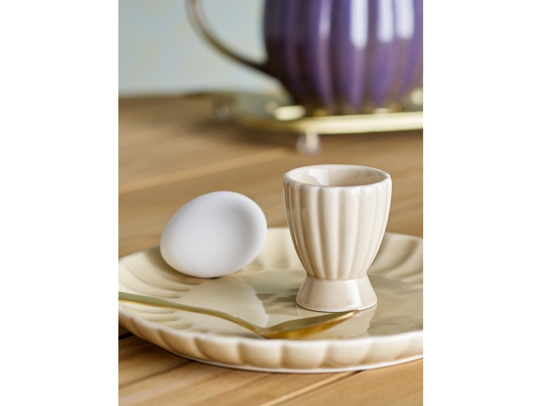 Bloomingville Beige Eierbecher Steingut Nature Latina - Image 3