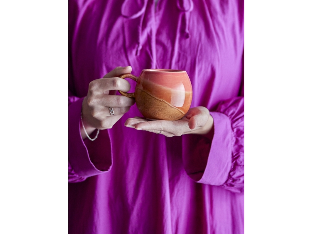 BLOOMINGVILLE Paula Kop, Orange, Stentøj | Bordssättning - Par - Muggar & koppar | GameStuff