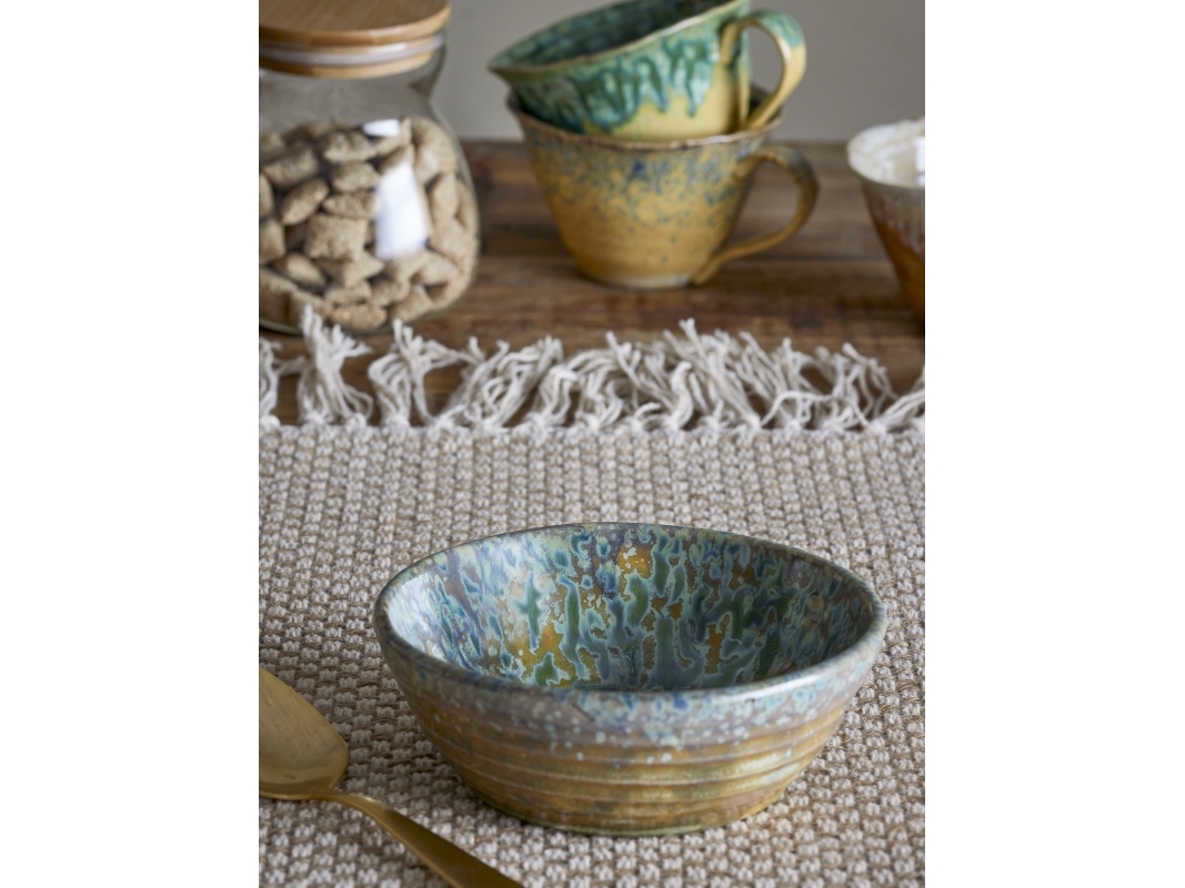 Milani skål, grön, stengods | Bordssättning - Par - Bollar | GameStuff