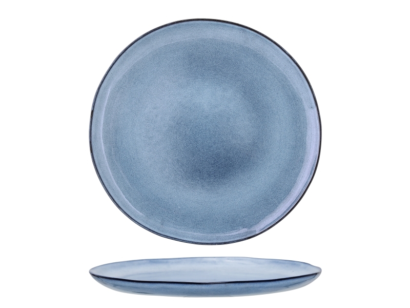 Bloomingville Sandrine Teller, Blue, Steingut