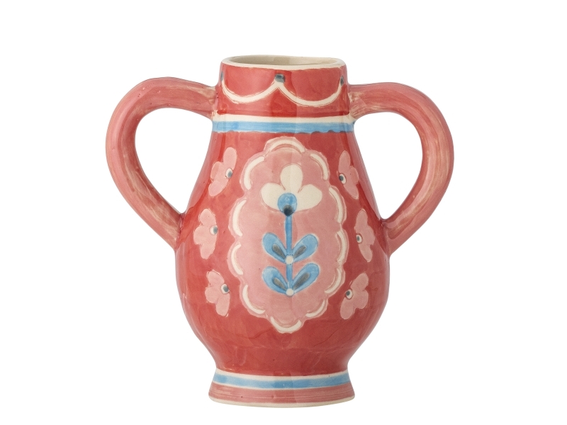 Bloomingville Odina Vase, Rose, Steingut