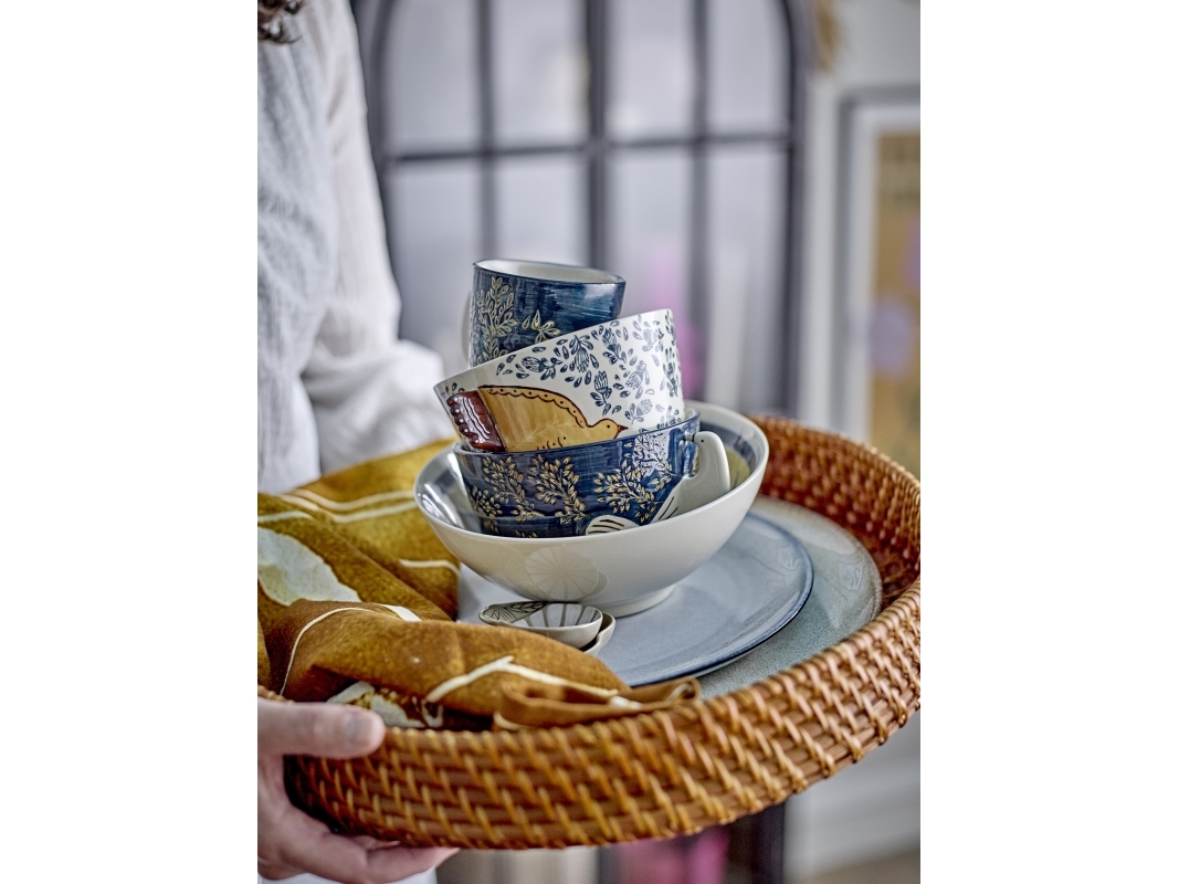 Hezha skål, blå, stengods | Bordssättning - Par - Bollar | GameStuff