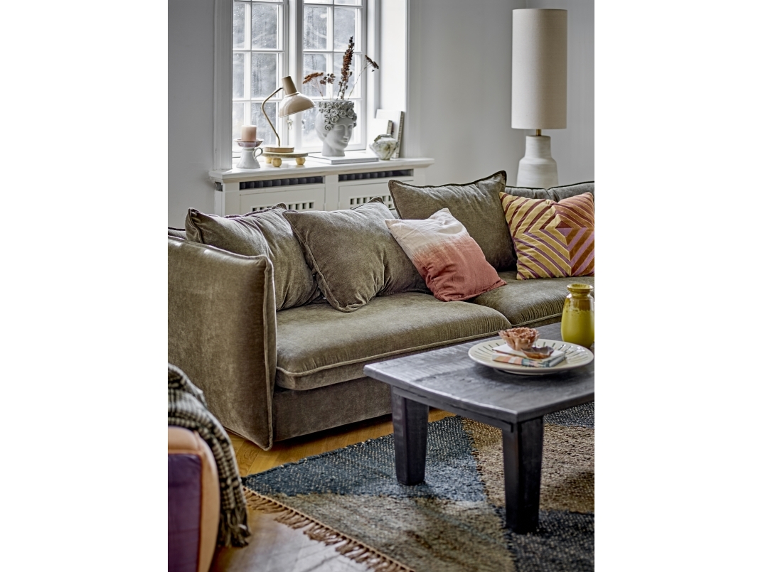 Gulvlampe Bloomingville Linetta hvid terrakotta/linned Ø28xH113 cm