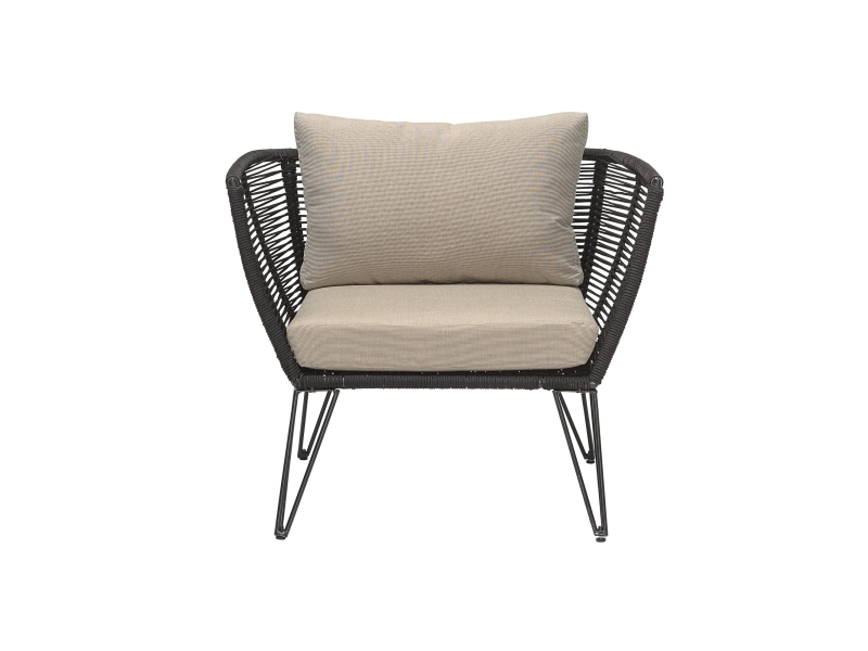 Bloomingville Mundo Loungesessel, Schwarz, Metall