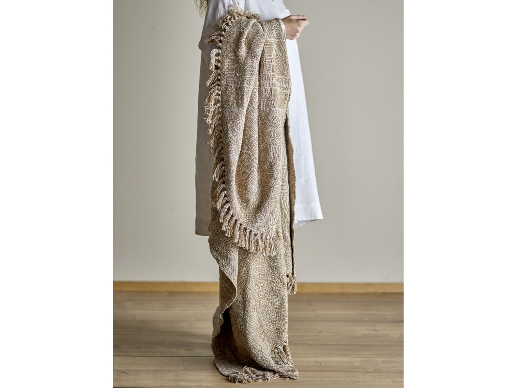 BLOOMINGVILLE Bresso Plaid, brun, återvunnen bomull | N - A | GameStuff