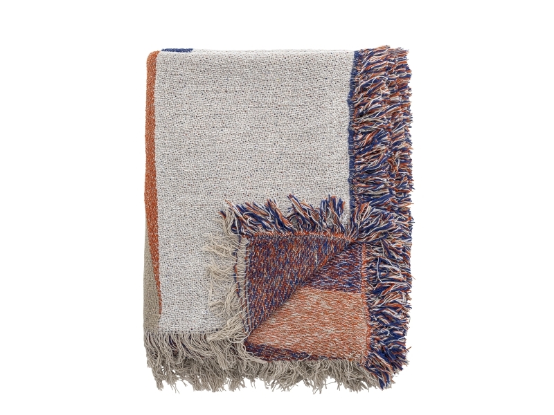 Bloomingville Clarita Decke, Bunt, Recycelte Baumwolle