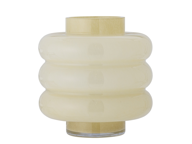 Bloomingville Sahara Vase, Gelb, Glas