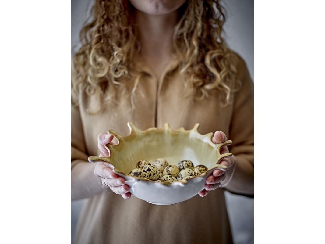 BLOOMINGVILLE Alcott-skål, naturell, stengods | Baby & barn - Inredning - Skålar | GameStuff