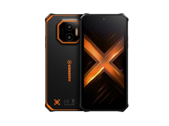 Hammer Energy X2 5G 6/128 Gb, 15,5 Cm (6.1"), 6 Gb, 128 Gb, 50 Mp, Android 15, Sort, Orange