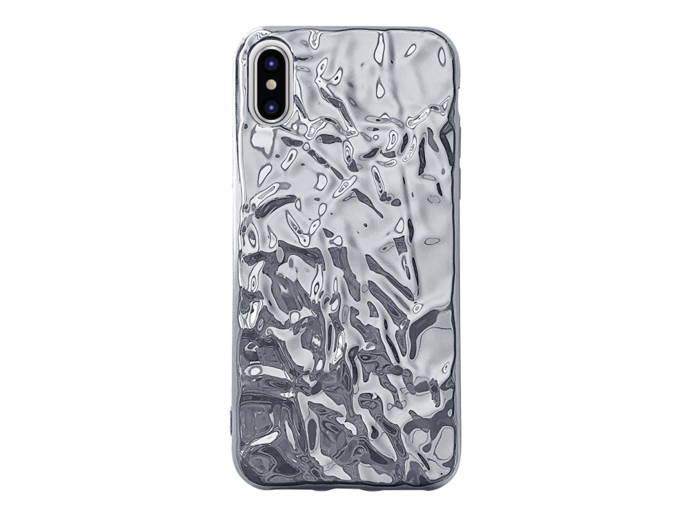 Etui Puro Etui Glam Metal Flex Cover Til Iphone X Sølv