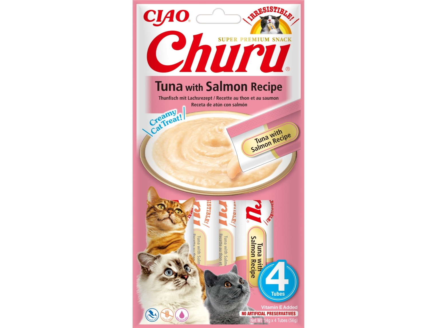 Churu Cat Cremy Tuna With Salmon 4x14g | Sällskapsdjur - Katt - Kattgodis | GameStuff